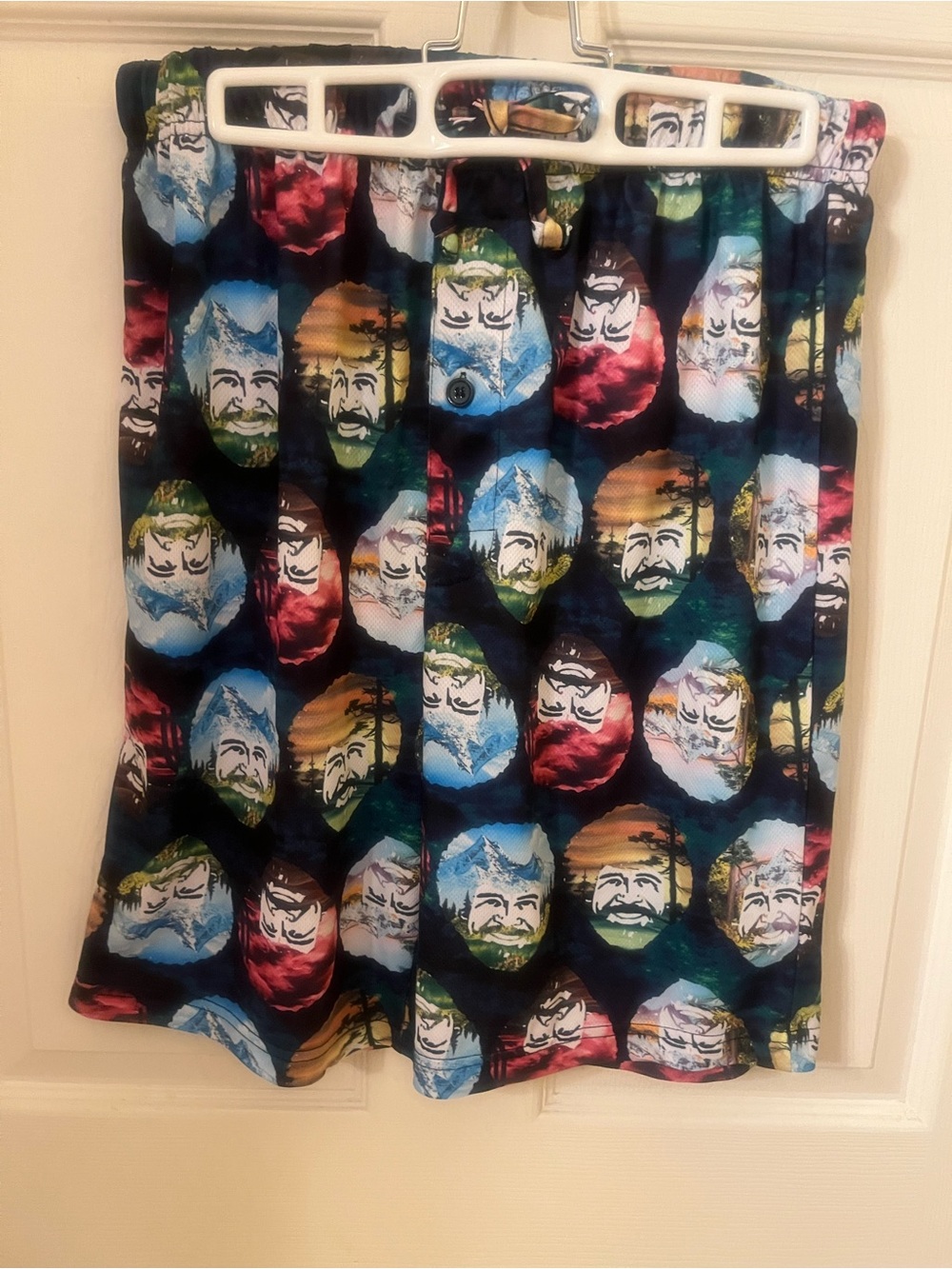 Briefly Stated, Inc Bob Ross Medium Drawstring Unisex Mesh Shorts